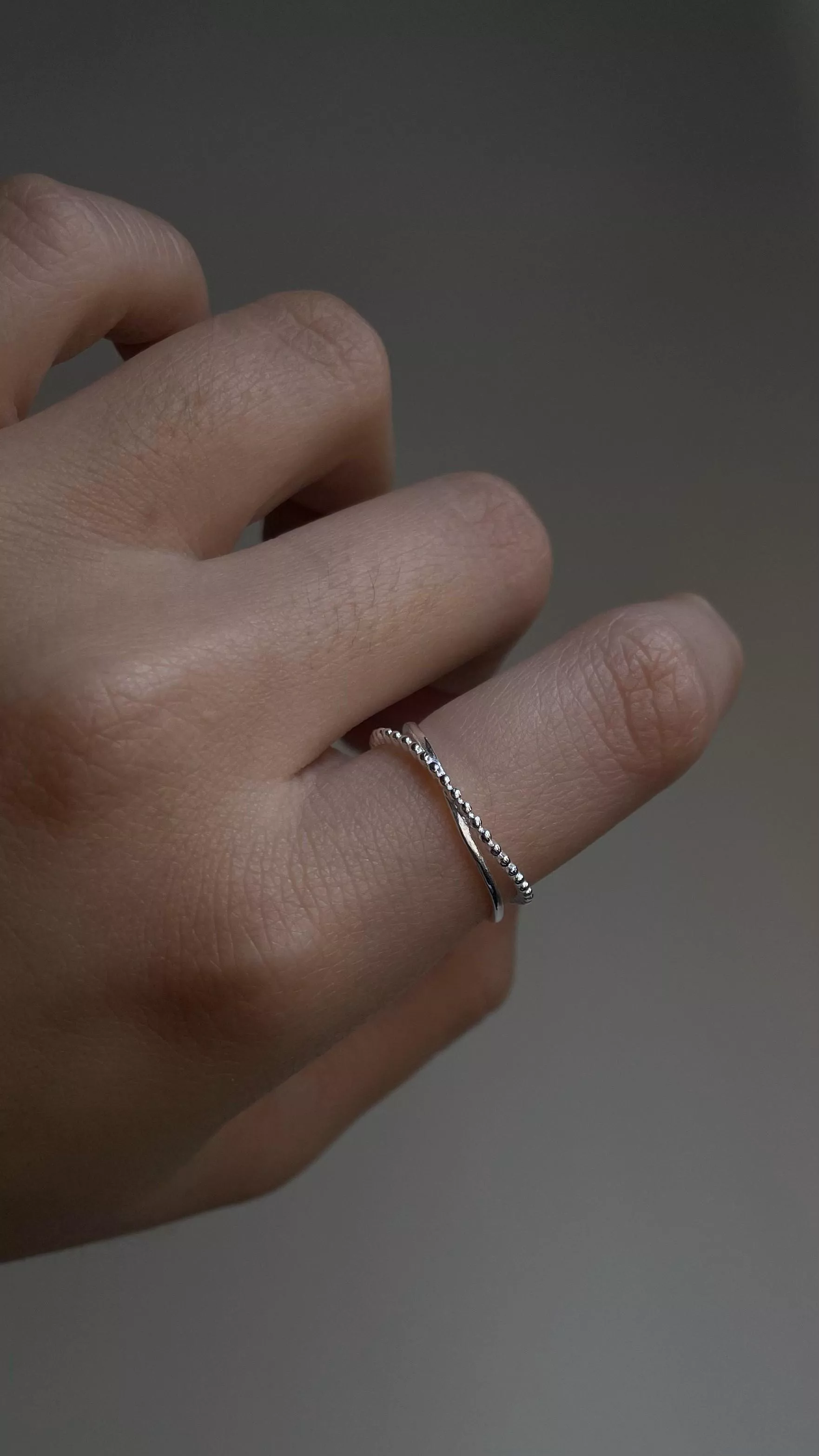 雪白樂曲│純銀波點交織(售完不補)開口戒