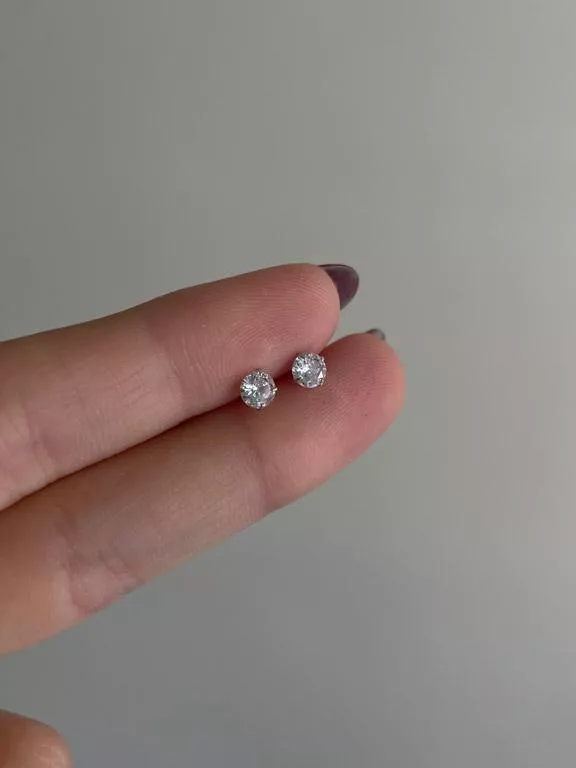 百百搭圓鑽│純銀圓鑽轉珠耳環(售完不補)