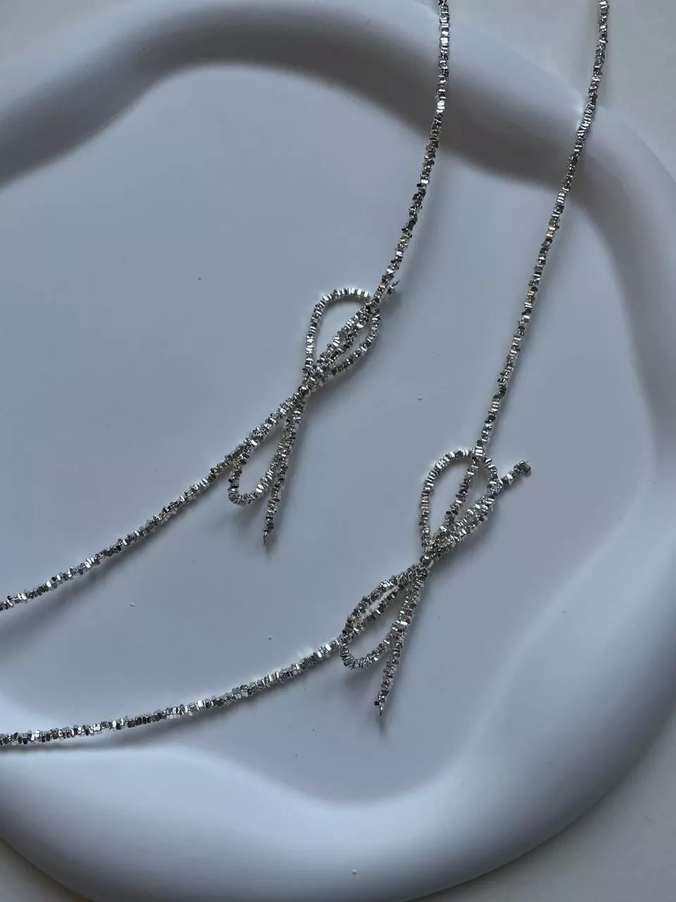 粉紅輕奢│正韓重工細閃碎銀蝴蝶結手鍊(售完不補)