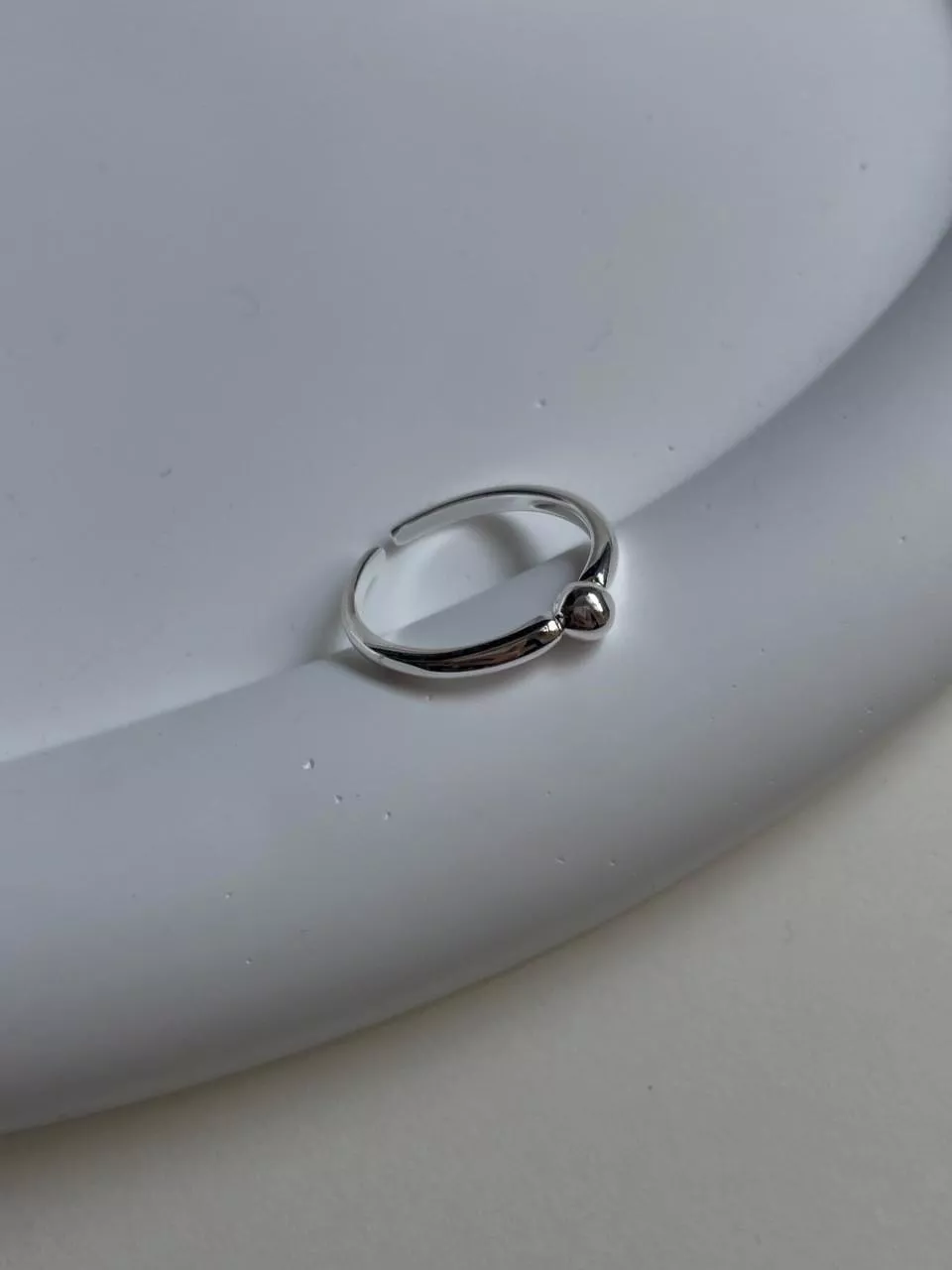 銀色糖球│純銀極簡珠珠戒指(售完不補)