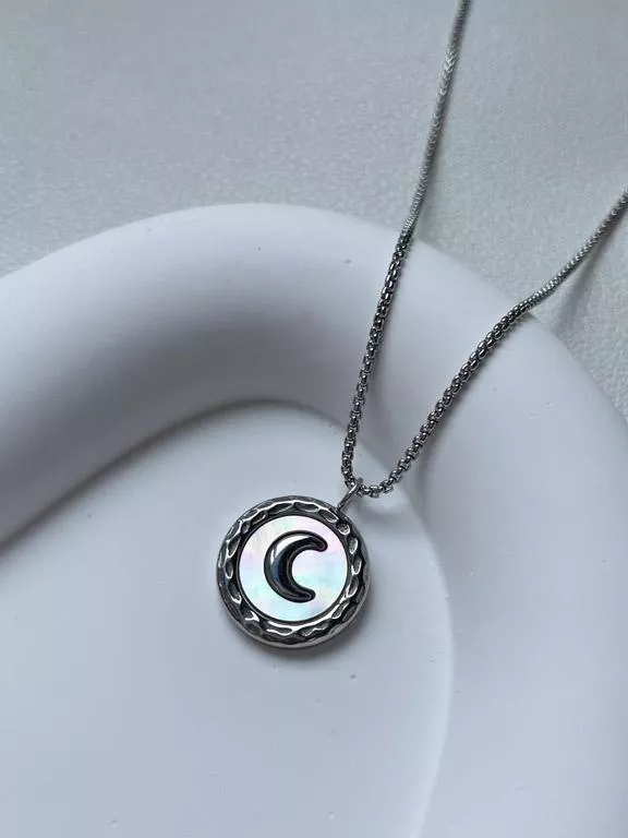Luna│鈦鋼母貝月亮項鍊/手鍊