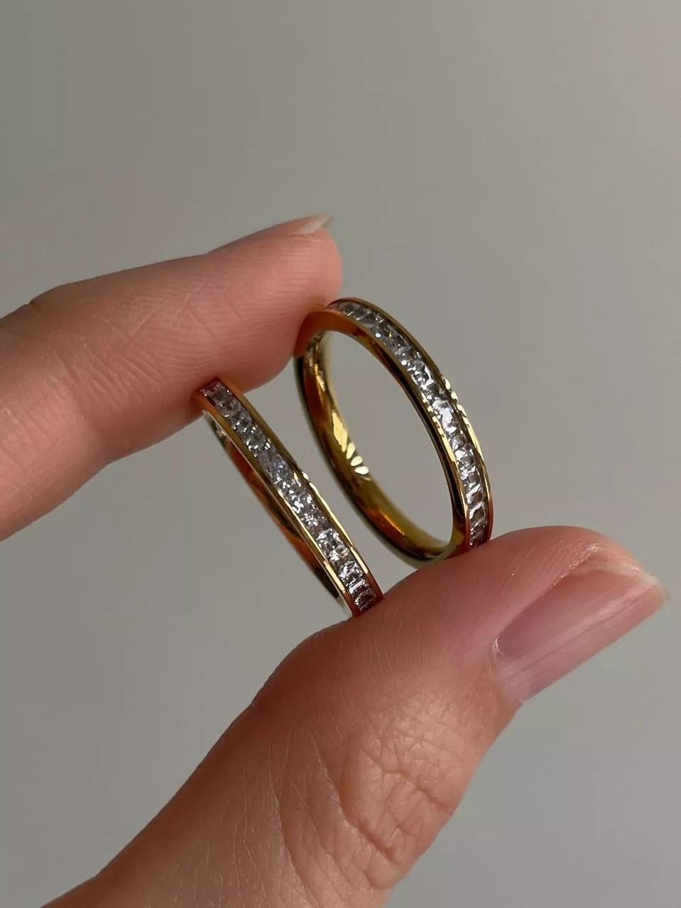 Shiny |鈦鋼極簡排鑽戒指