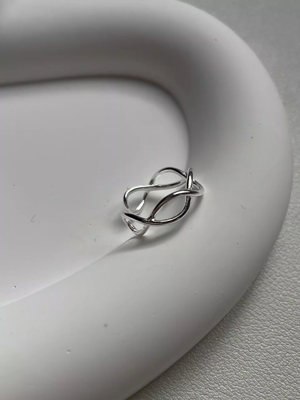 輕輕耳語│純銀小波浪開口戒(售完不補)