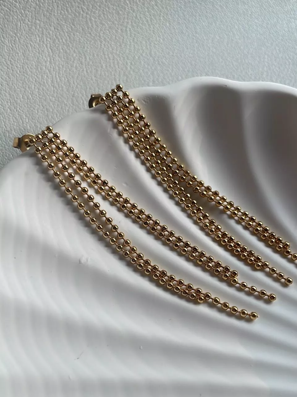 Tassel│鈦鋼流蘇耳環