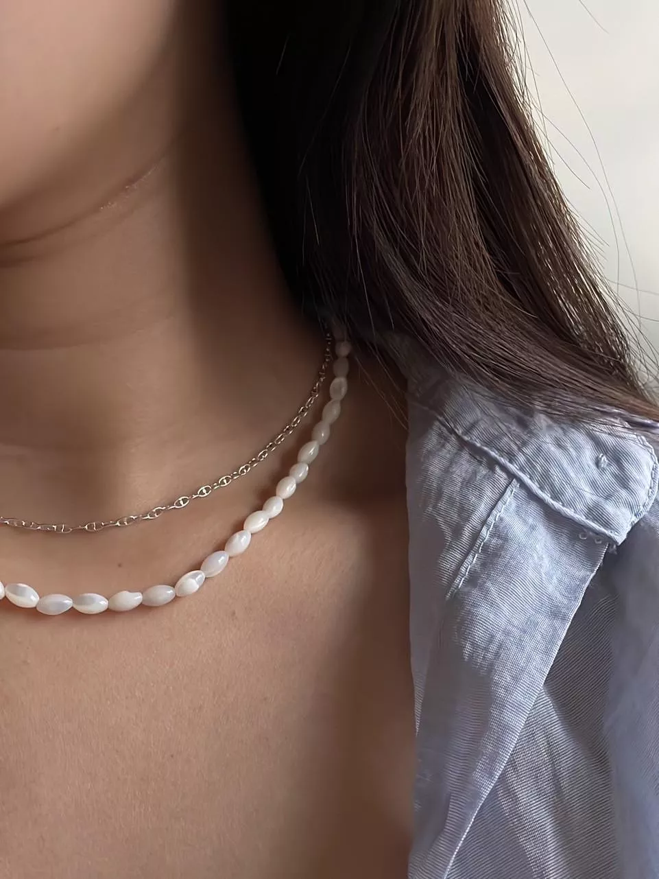 眼淚│純銀珍珠項鍊