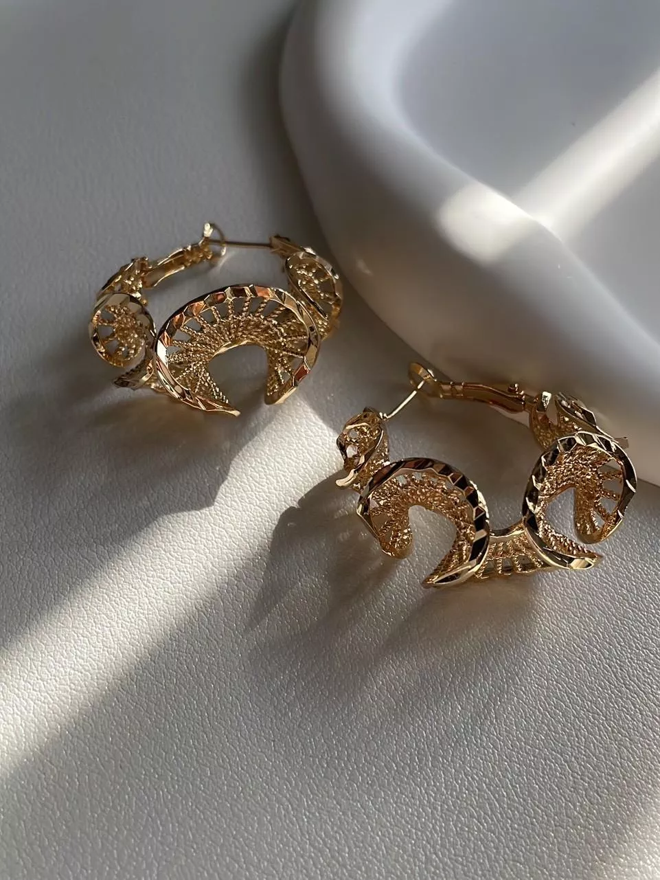 名畫│波浪金屬耳扣