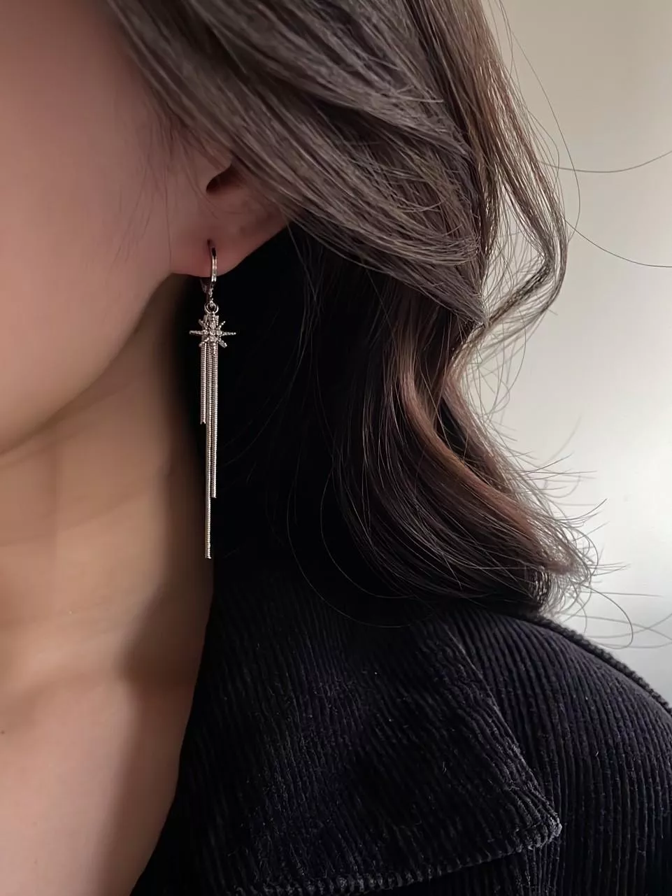 流星墜落│流蘇星芒耳扣