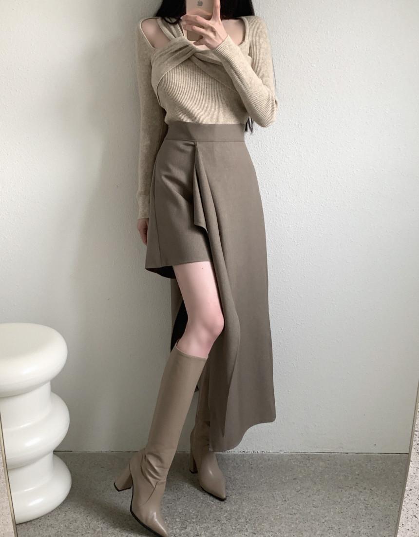 扭結上衣/不規則褲裙