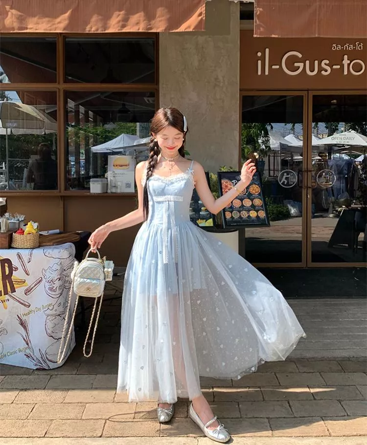 霧藍星海仙女洋裝