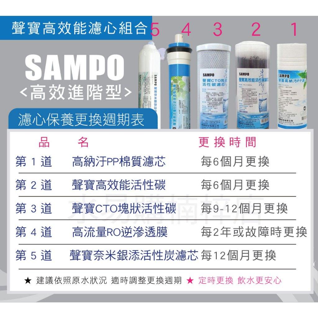 《有桶RO用》SAMPO 聲寶高效型一年份濾心-6支裝濾心 通規10英吋 不含RO膜 【水易購淨水-安南店】