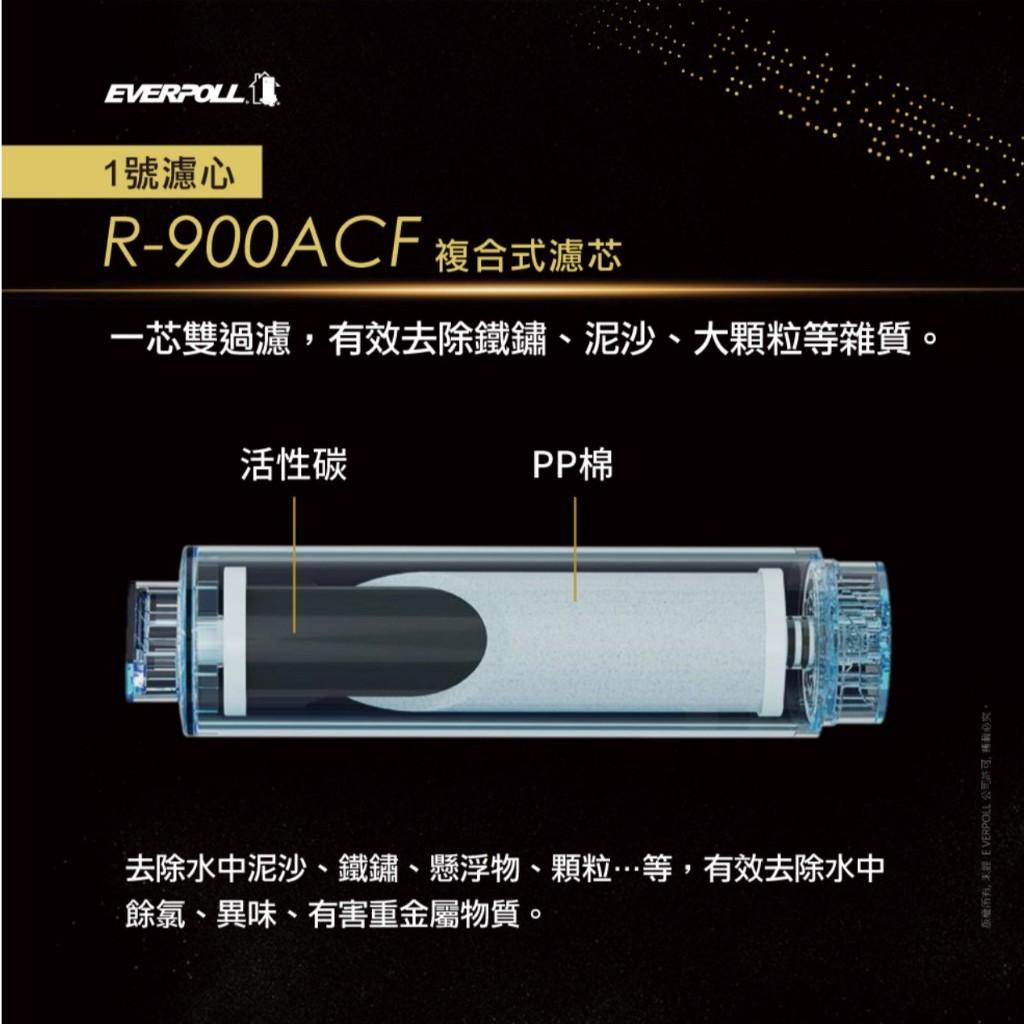 愛科濾淨 EVERPOLL RO-900ACF複合式濾芯 【水易購安南店】