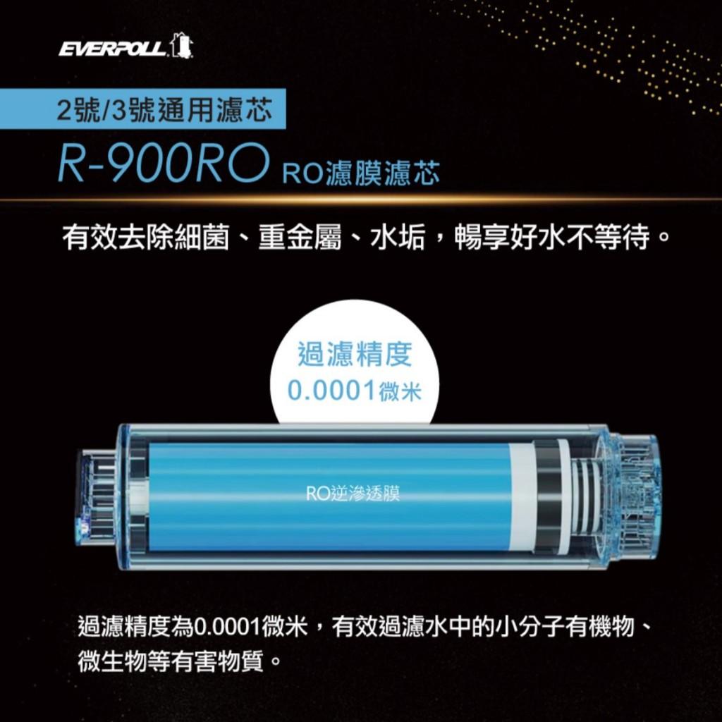 愛科濾淨 EVERPOLL RO-900RO RO濾膜濾芯(2入組) 【水易購安南店】