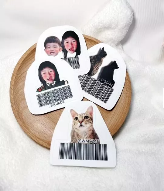 客製化照片載具貼紙 寶貝 客製化 毛孩-一組六張