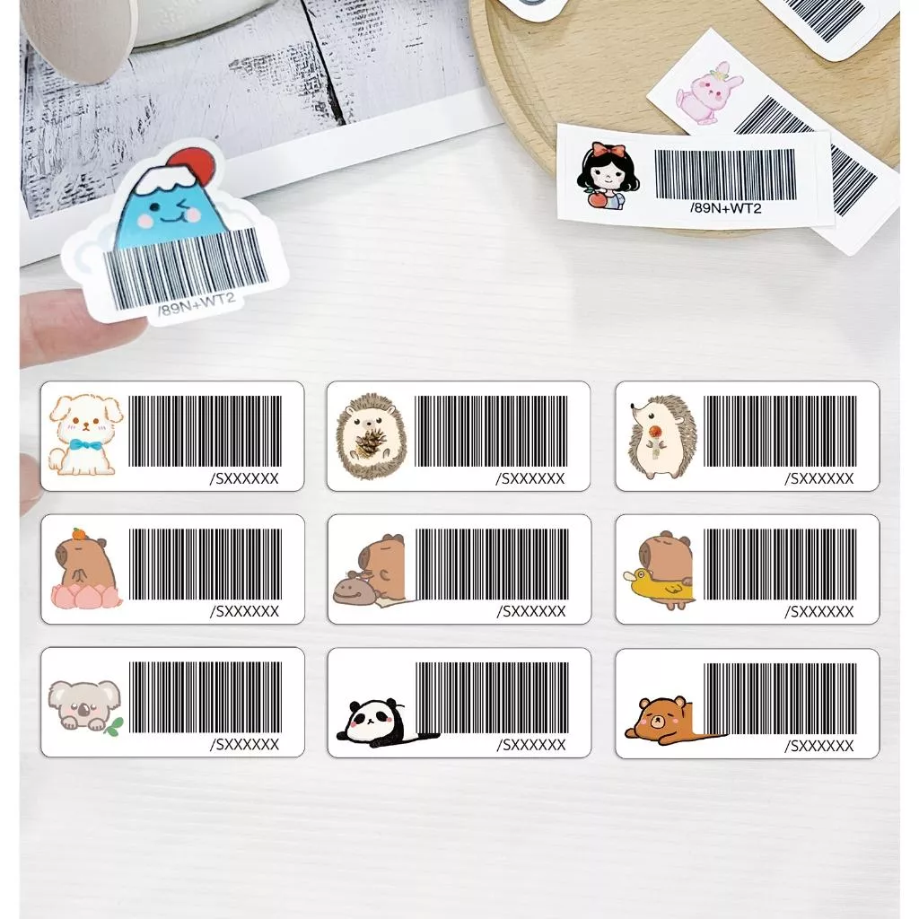 載具貼紙/客製化條碼貼 /防水撕不破 / 小款載具貼/台灣製-各種動物系列