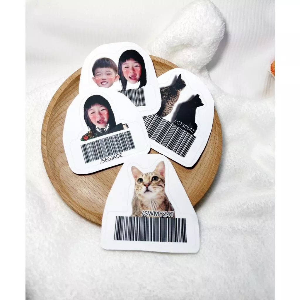 客製化照片載具貼紙 寶貝 客製化 毛孩-一組六張