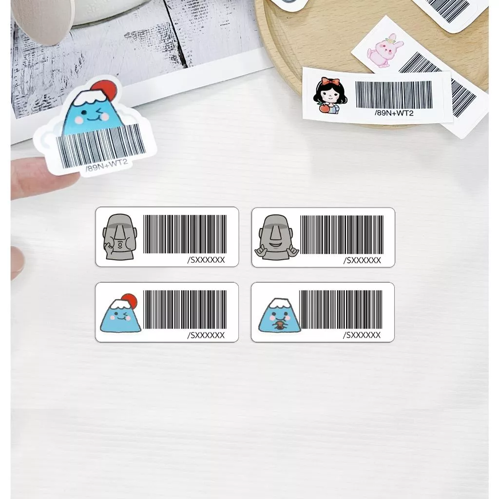 載具貼紙/客製化條碼貼 /防水撕不破 / 小款載具貼/台灣製-摩艾 富士山系列