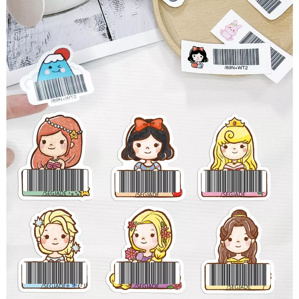 載具貼紙/客製化條碼貼 /不規則防水撕不破 /台灣製-經典公主款