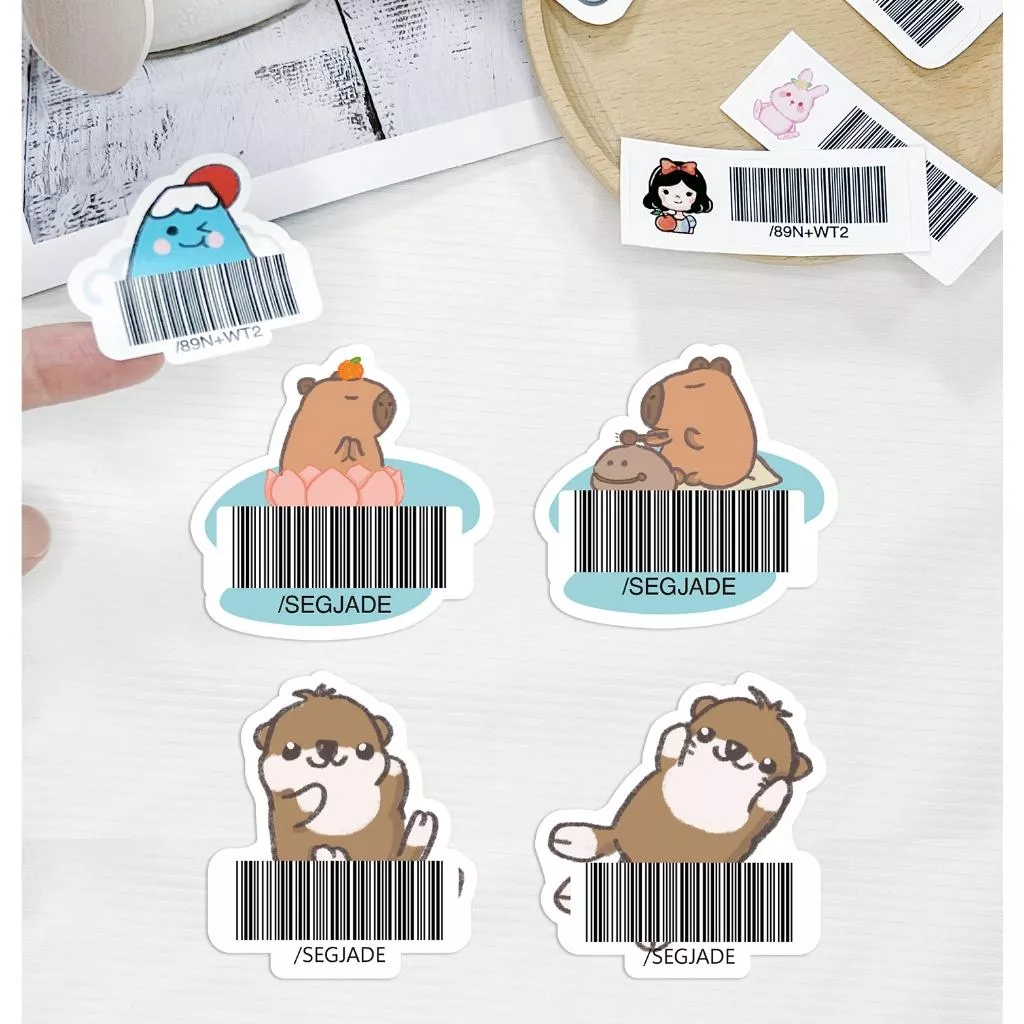 載具貼紙/客製化條碼貼 /不規則防水撕不破 /台灣製-水豚水獺