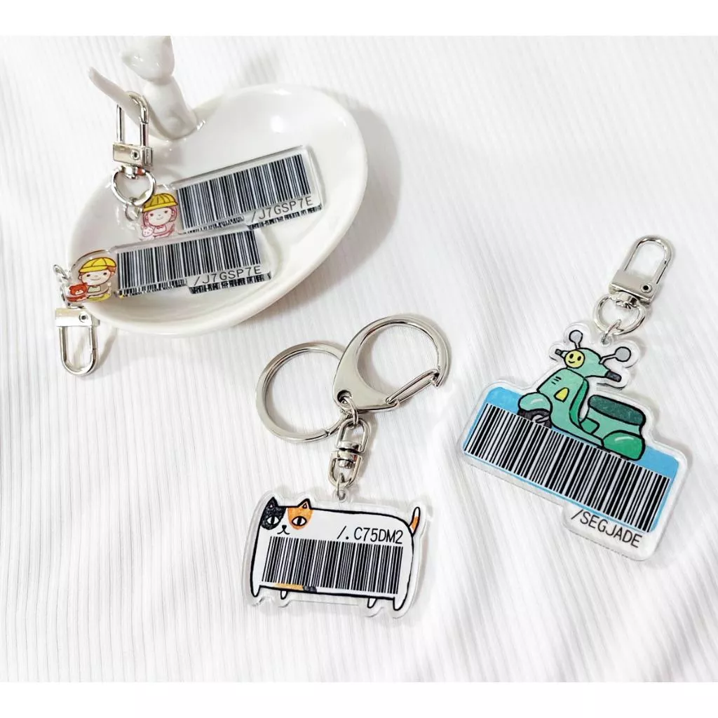 手繪壓克力載具吊牌 客製載具鑰匙圈 原創插圖載具牌 吊飾