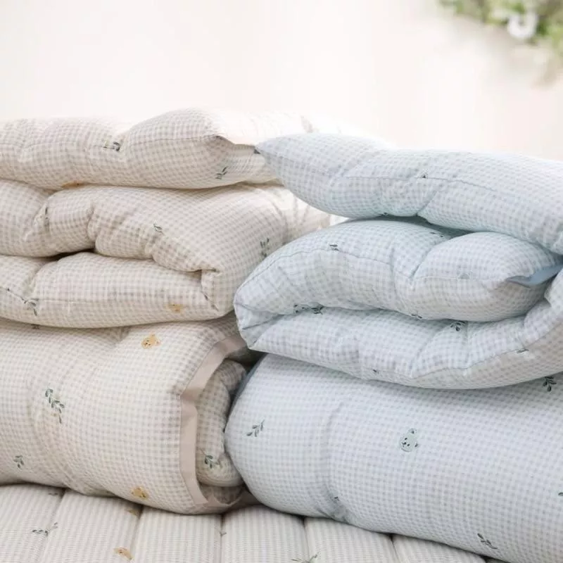 《韓國棉被台灣現貨》韓國莫代爾格紋小熊（偏厚款）