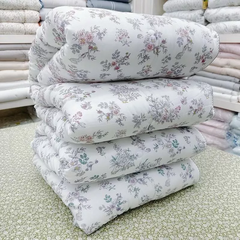 《韓國棉被台灣現貨》韓國質感碎花天絲四季被（此款偏薄）