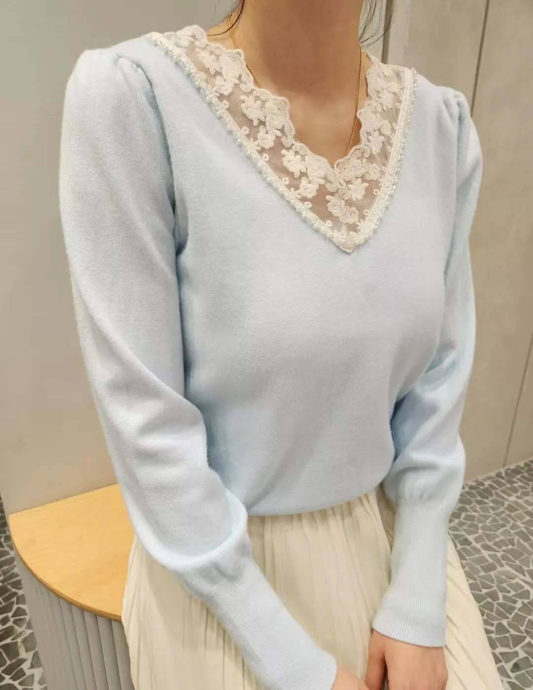 冰藍精靈針織衫