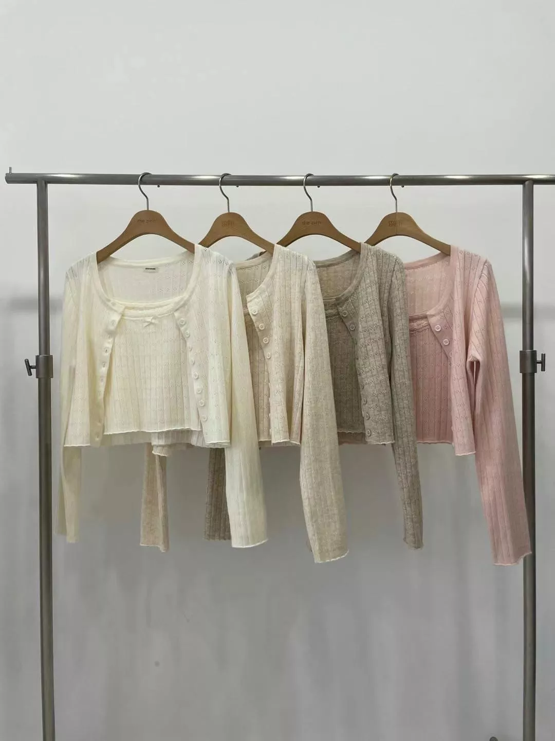 羅紋棉質開襟衫