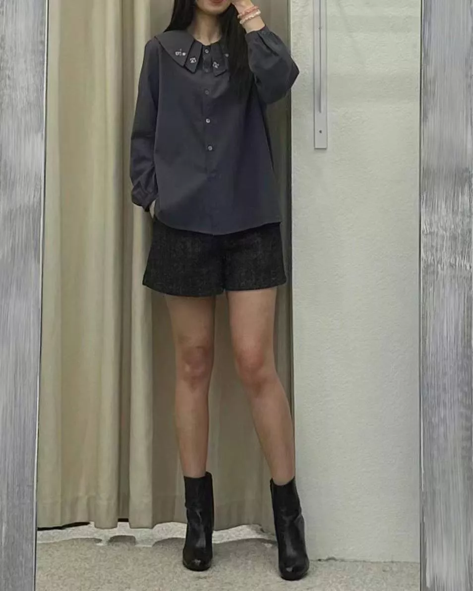 星夜復古刺繡襯衫