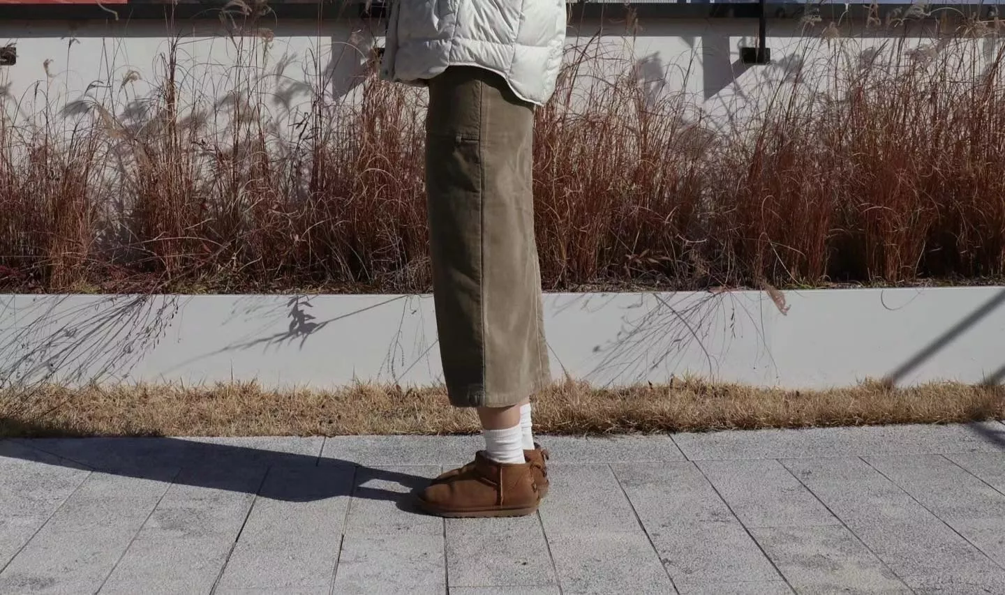 工裝風抽繩長裙