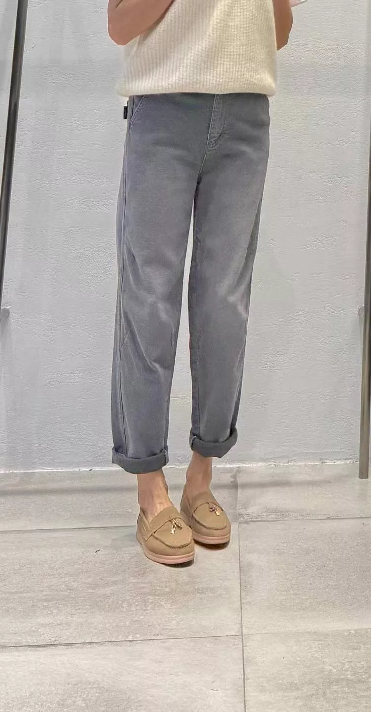 復古水洗休憩長褲