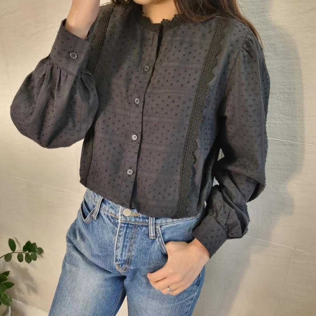 法國復活古惑狼狽拼接襯衫