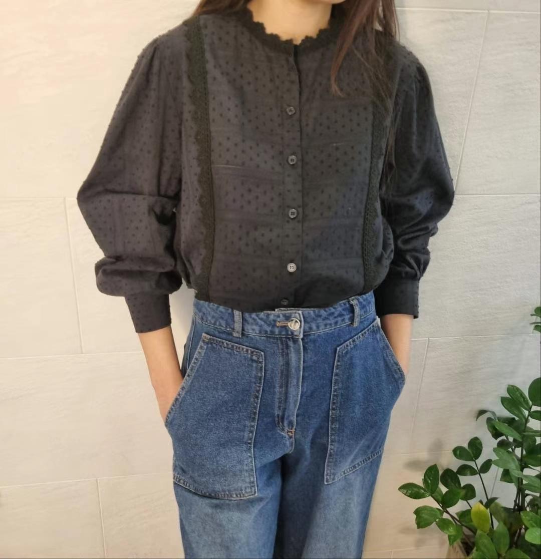 法國復活古惑狼狽拼接襯衫