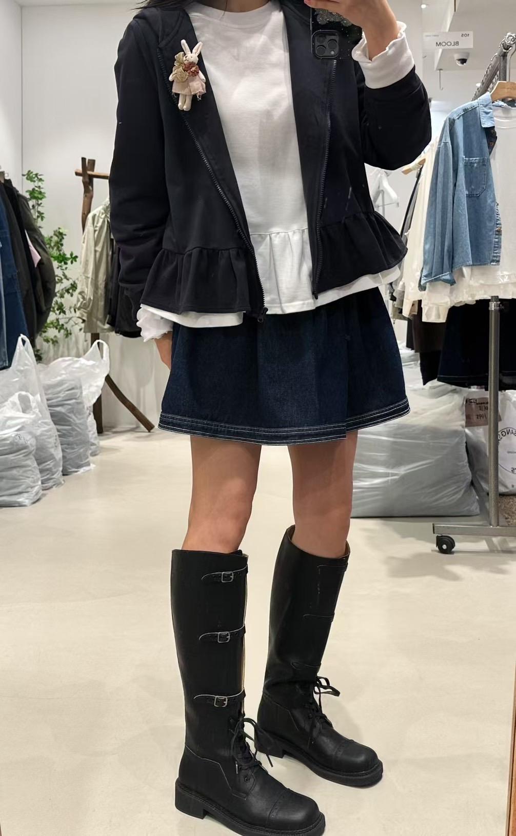 文藝復興感牛仔半身褲裙