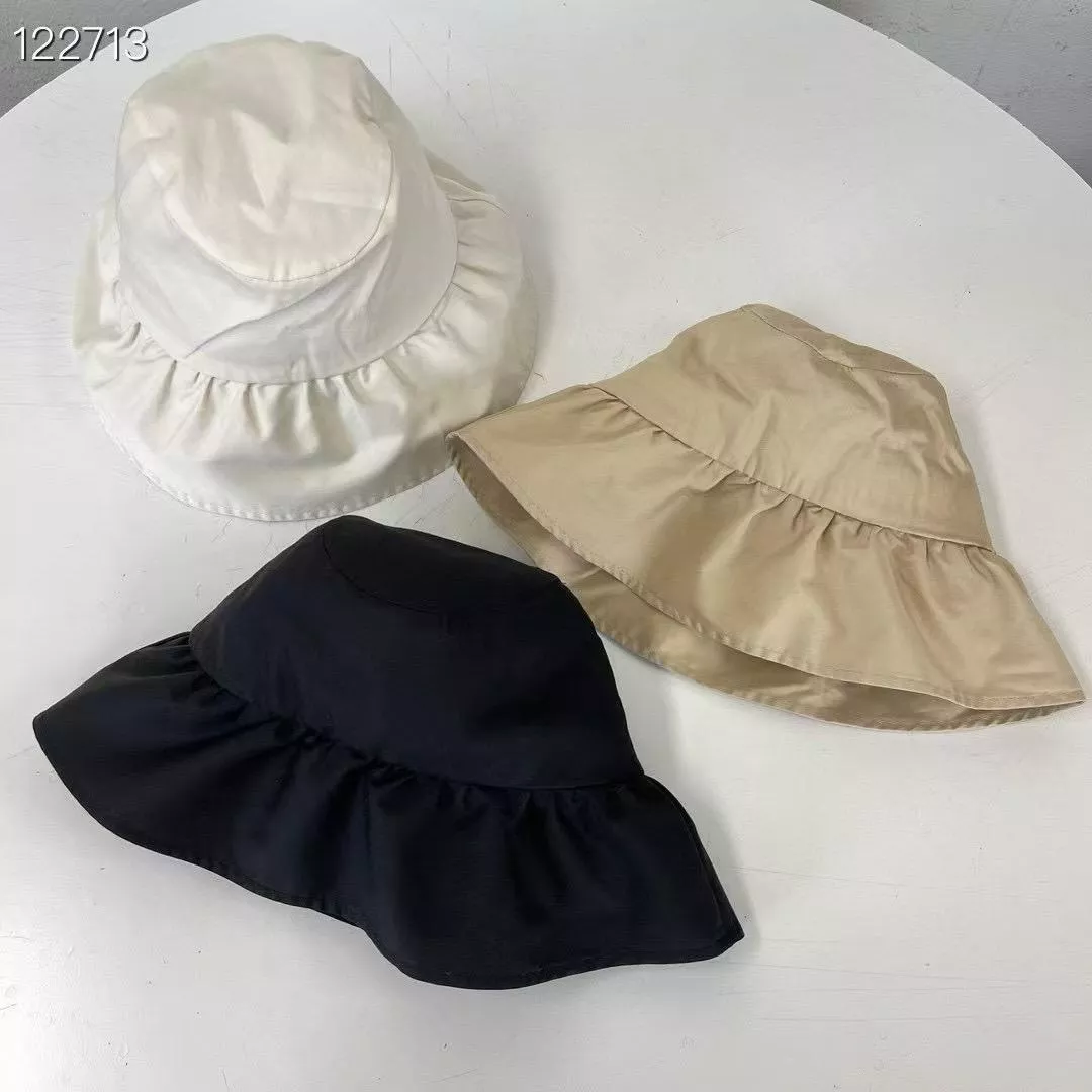 法式優雅荷葉邊漁夫帽｜遮陽防曬甜美百搭帽