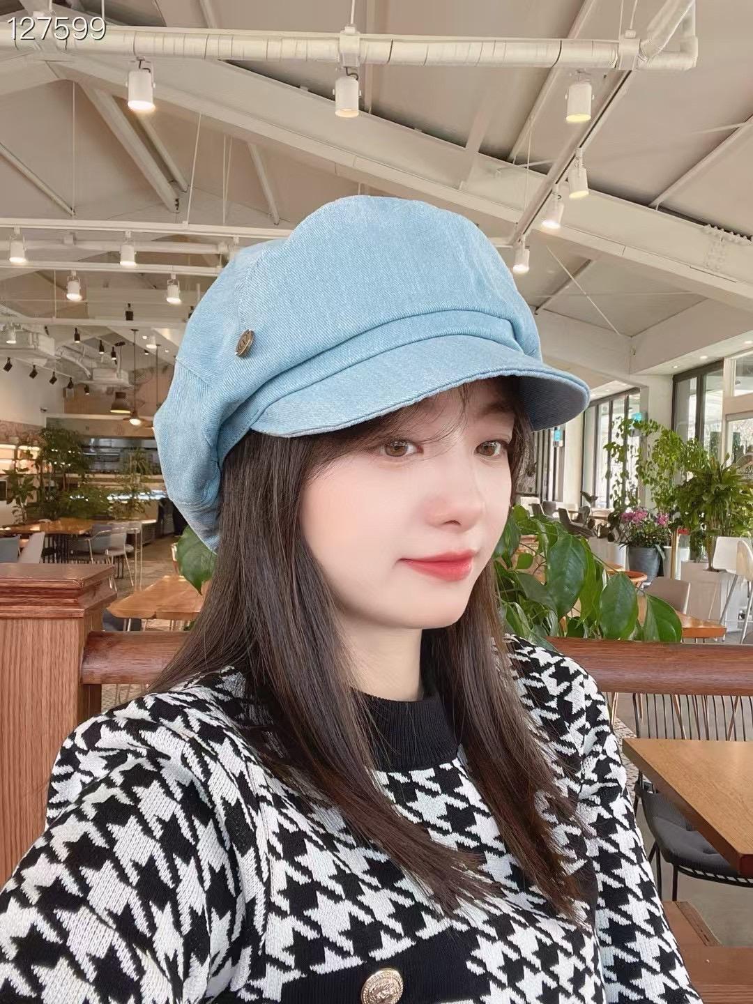 韓國女星復古風｜休閒牛仔畫家帽百搭潮流款