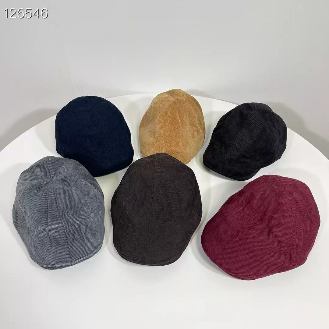 英倫復興燈芯帽｜紳士畫家帽休閒八角帽