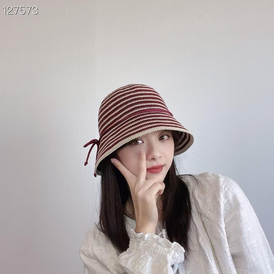 法式條蝴蝶結編織帽｜復興藝術遮陽漁夫帽