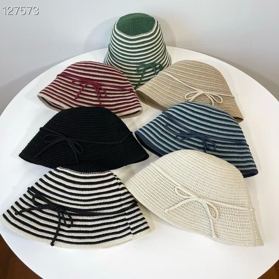 法式條蝴蝶結編織帽｜復興藝術遮陽漁夫帽