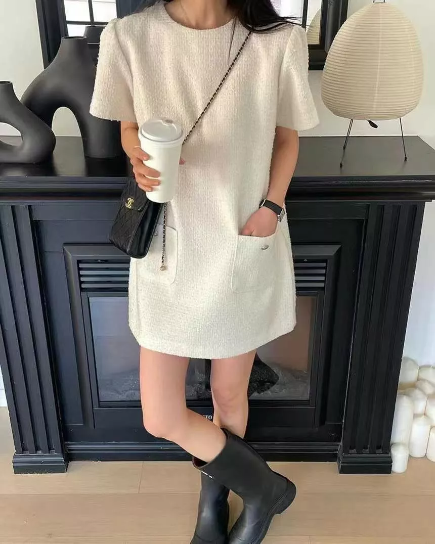 簡約奢華・復古小香風連身裙