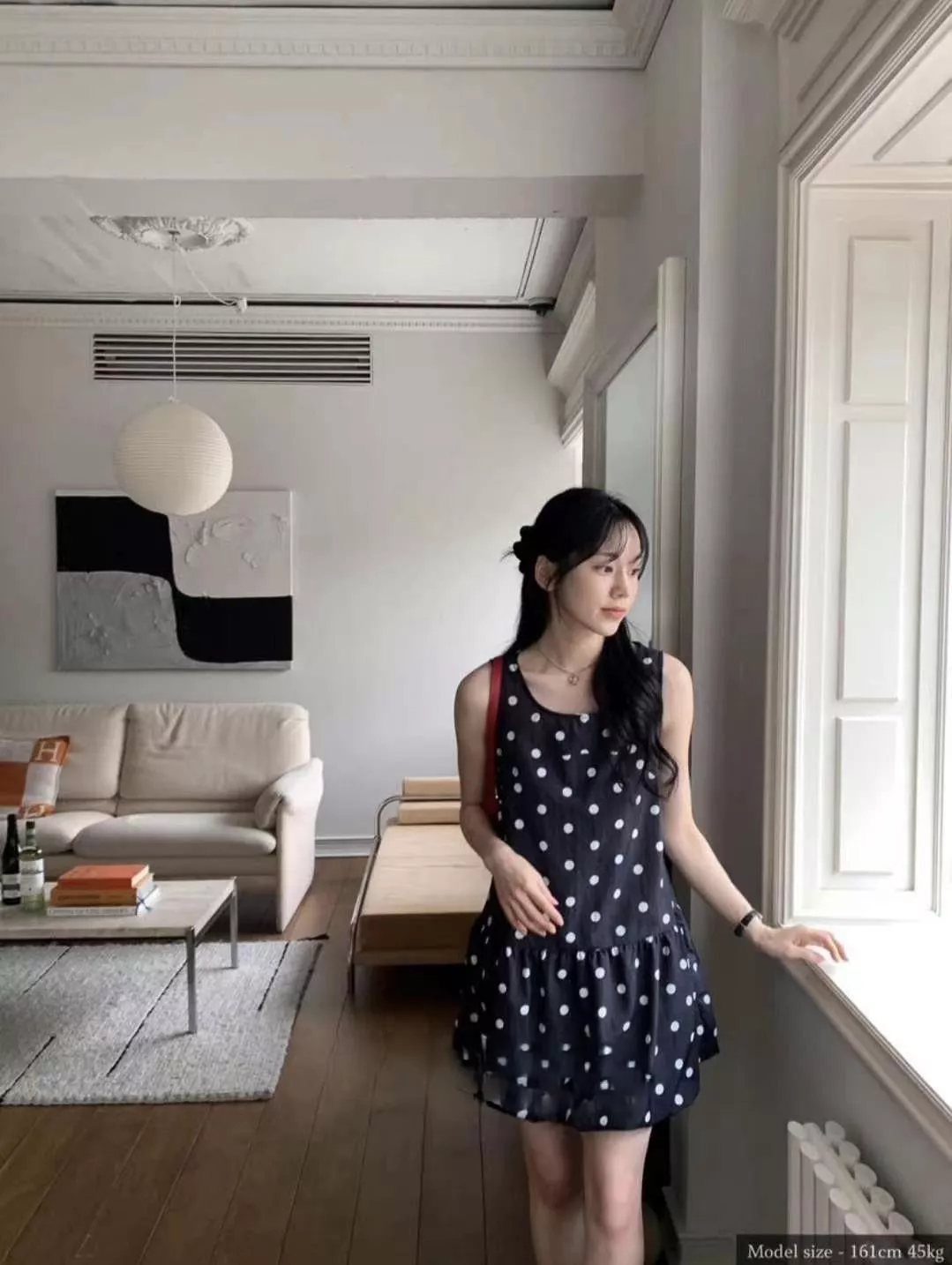 俏皮波點・輕盈荷葉洋裝