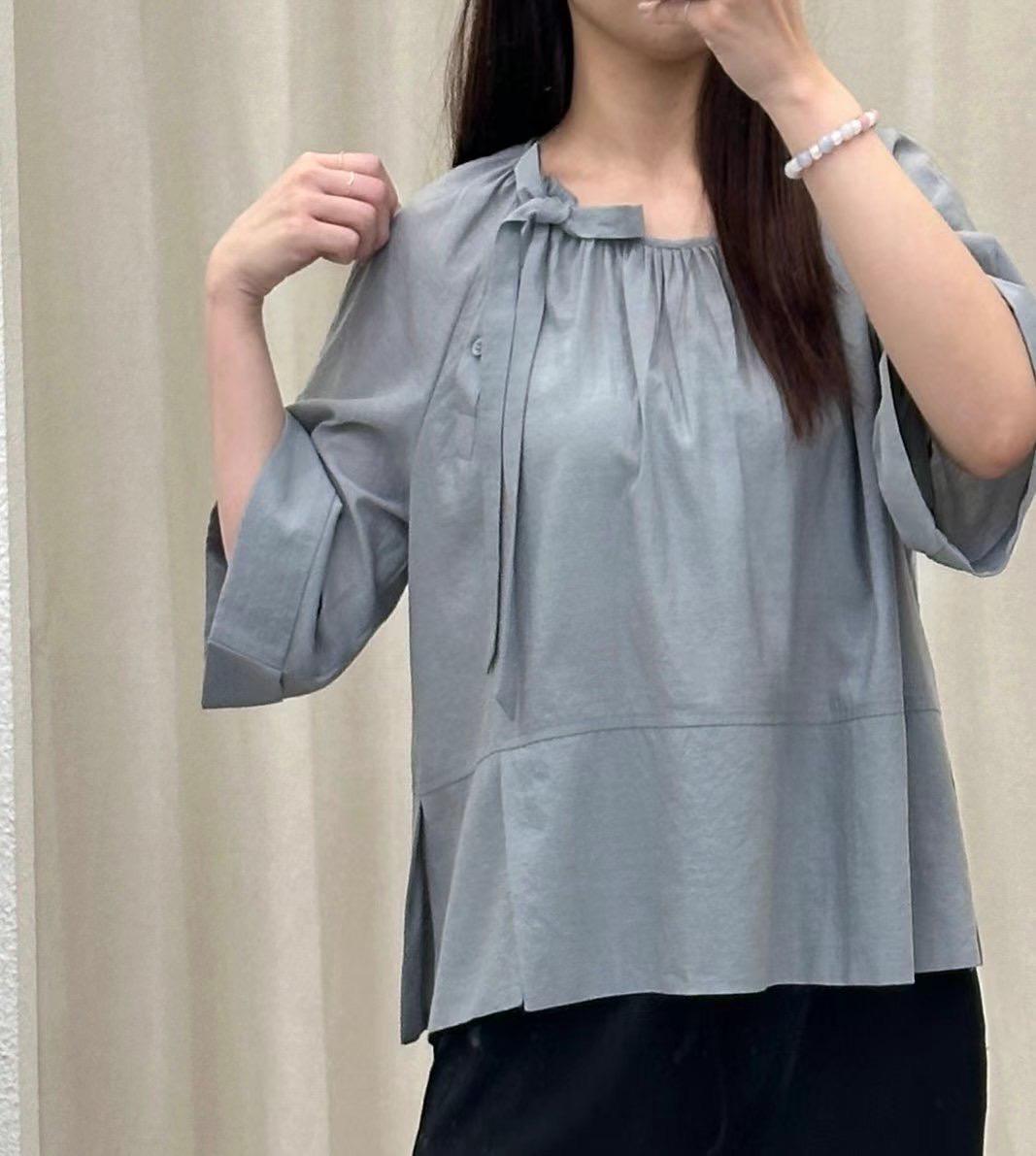 日系慵懶・溫暖感純色棉麻上衣