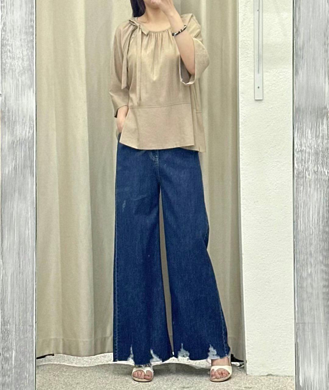 日系慵懶・溫暖感純色棉麻上衣
