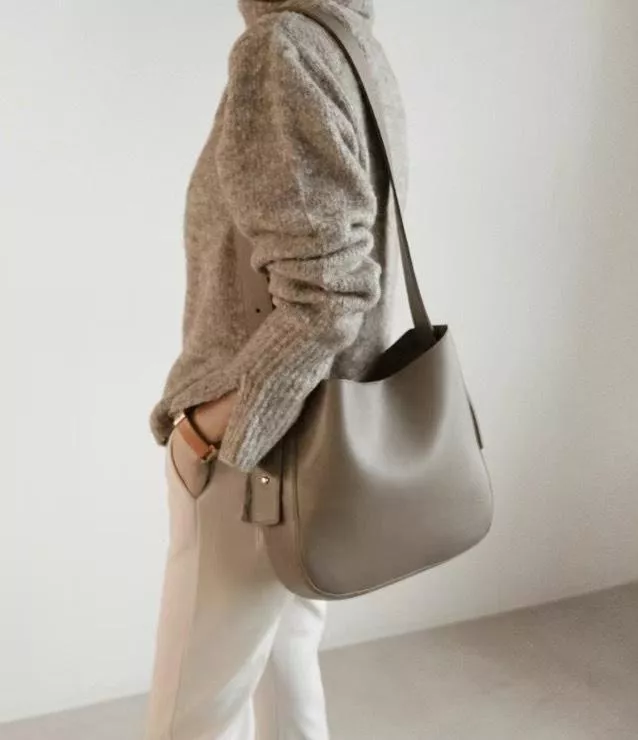 簡約雅緻牛皮馬鞍包