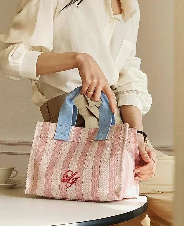 LEFT1942 條紋輕便托特包