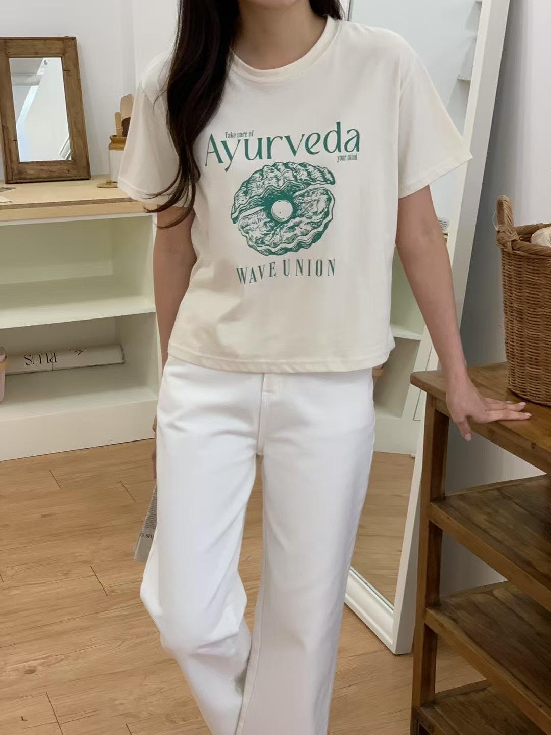 Ayurveda 復古綠意印花T恤
