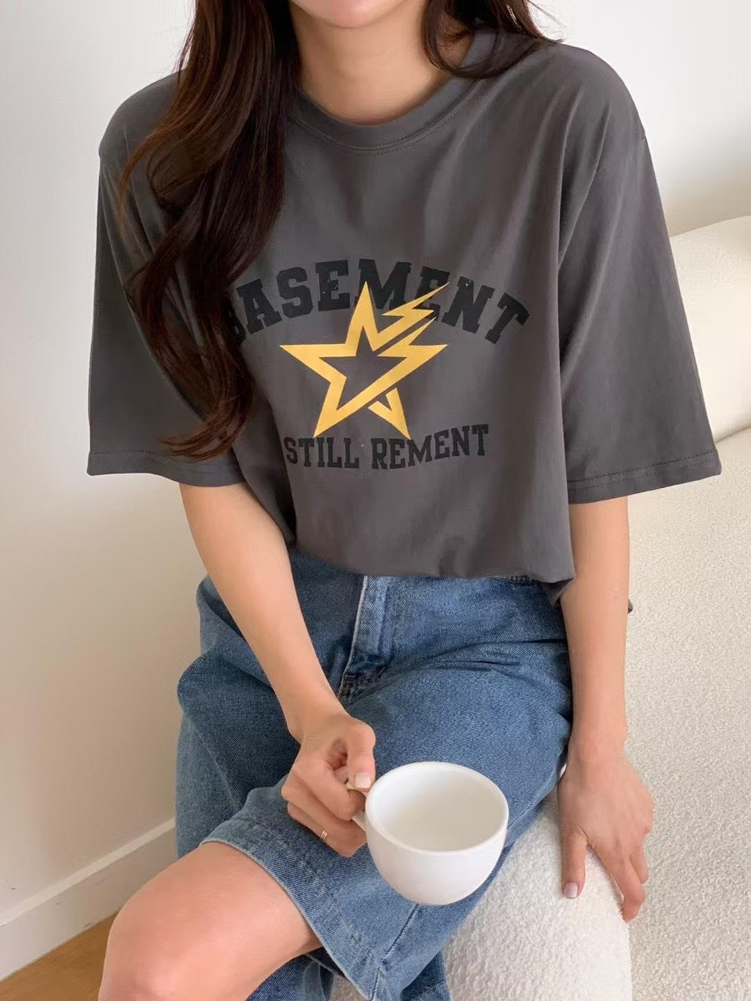 Basement 星星美式復古T