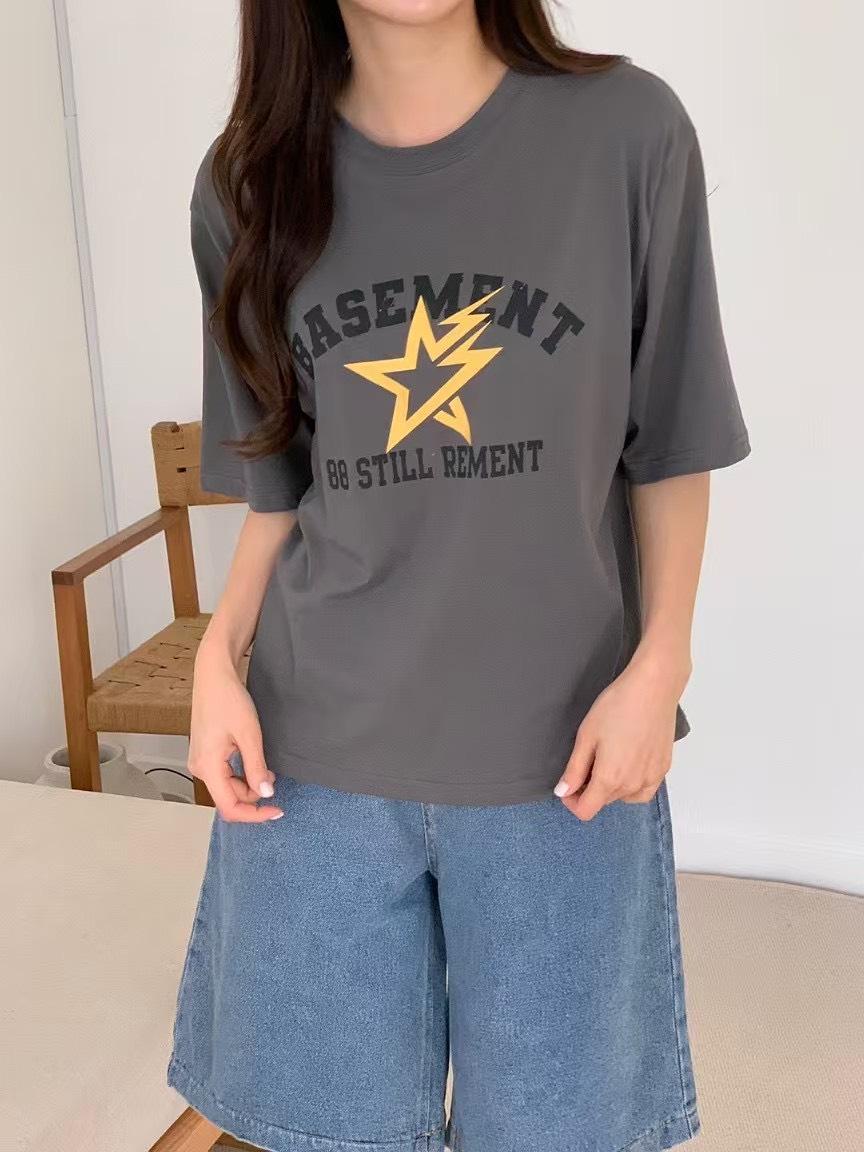 Basement 星星美式復古T