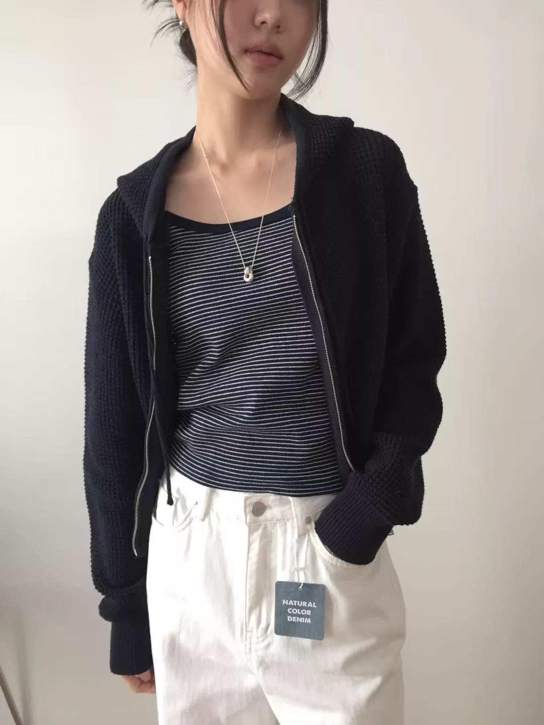 溫柔系麻花針織連帽外套