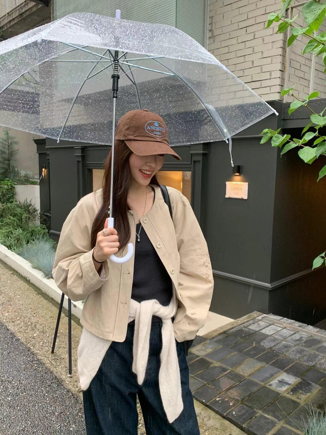 溫杏奶油短外套
