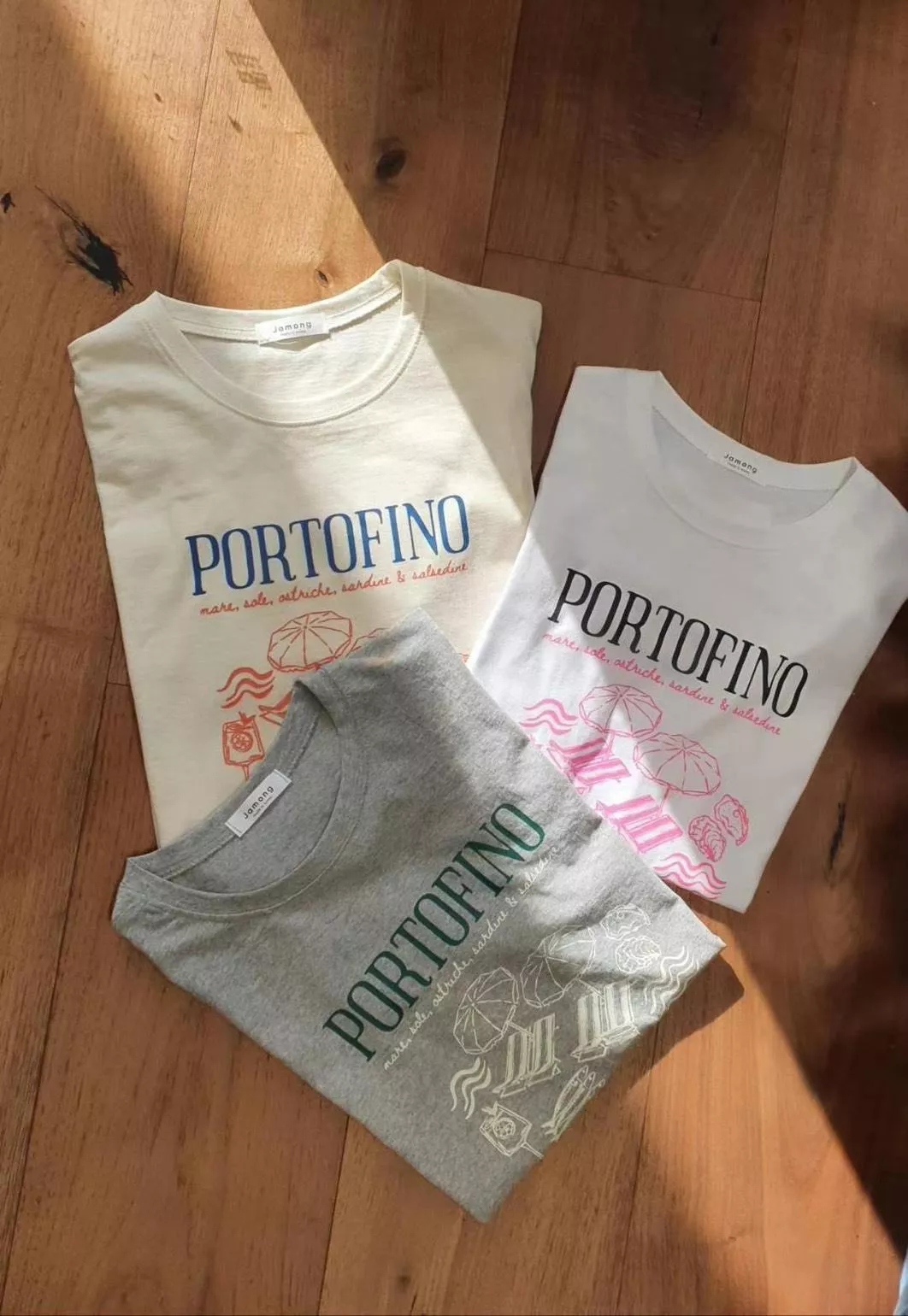 PORTOFINO 夏日海岸插畫Tee